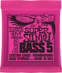 Elektrische bassnaren Ernie ball Bass (5) 2824 Super Slinky 40-125 - 5-snarige set