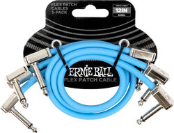 Patch Ernie ball Câble de patch Flex 30cm - Pack de 3 Bleu