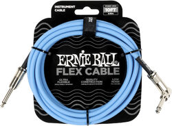 Kabel Ernie ball Instrument cables Flex jack/jack angled 3m blue