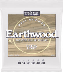 Elektrische gitaarsnaren Ernie ball Earthwood bell bronze extra light 10-50 - Snarenset