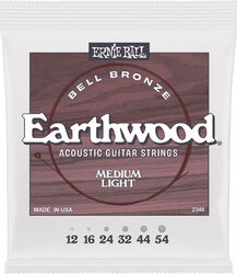 Elektrische gitaarsnaren Ernie ball Earthwood bell bronze medium light 12-54 - Snarenset