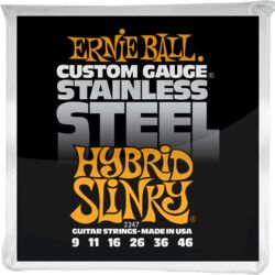 Elektrische gitaarsnaren Ernie ball Electric (6) 2247 Stainless Steel Hybrid Slinky 9-46 - Snarenset