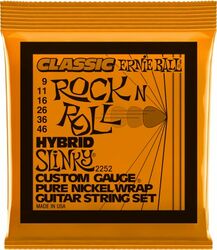 Elektrische gitaarsnaren Ernie ball Electric (6) 2252 Classic Rock N Roll Hybrid Slinky 9-46 - Snarenset