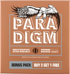 Westerngitaarsnaren  Ernie ball Folk 3316 Paradigm Phosphor 12-54 (3x SET) - Snarenset