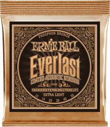 Westerngitaarsnaren  Ernie ball Folk (6) 3150 Everlast Coated Phosphor Bronze 10-50 - Snarenset