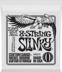 Elektrische gitaarsnaren Ernie ball P02625 Electric Guitar 8-String Set Slinky Nickel Wound 10-74 - 8-snarige set