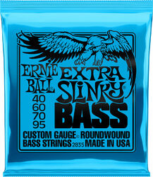 Elektrische bassnaren Ernie ball P02835 Electric Bass 4-String Set Extra Slinky Nickel Wound Strings 40-95 - Set van 4 snaren