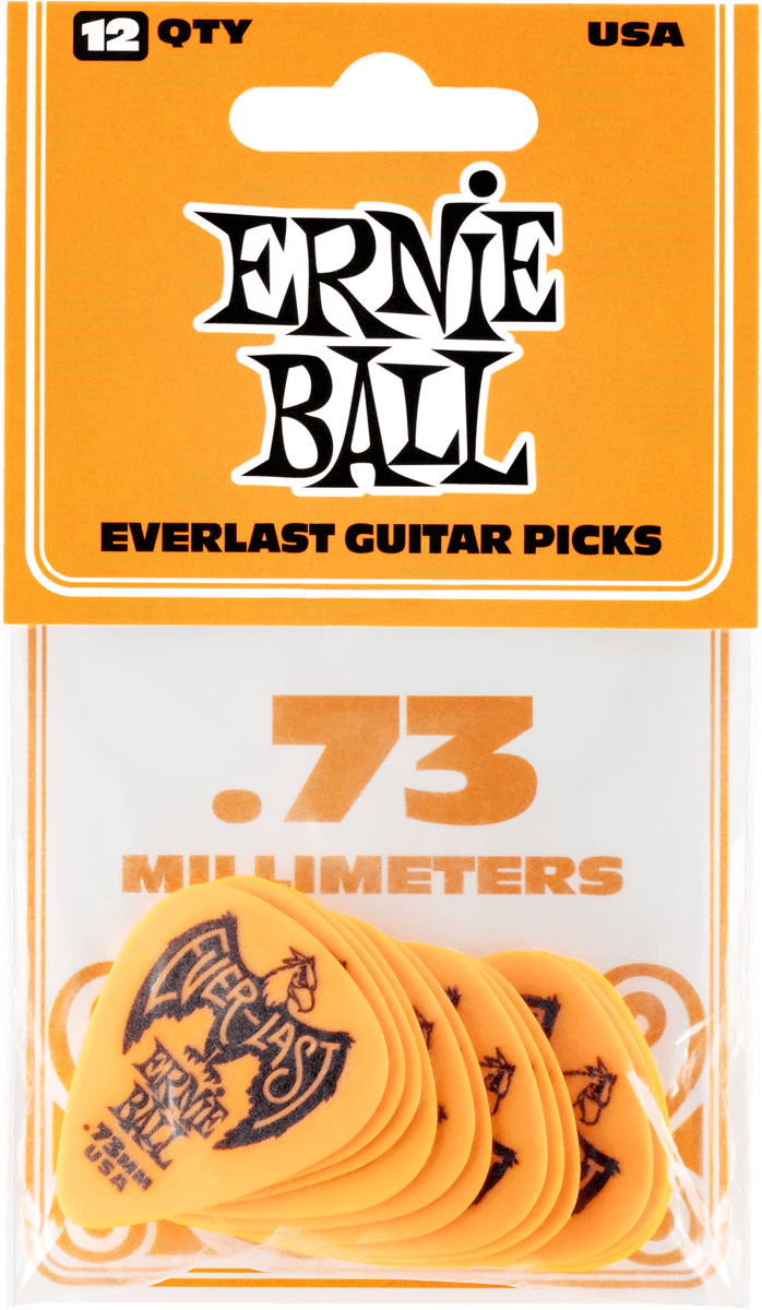 Ernie Ball Mediators Everlast Sachet De 12 Orange 0,73mm - Plectrum - Variation 1