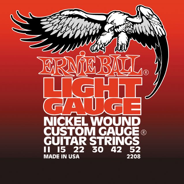 Ernie Ball Jeu De 6 Cordes Electric (6) 2208 Nickel Wound Custom Gauge Light 11-52 - Elektrische gitaarsnaren - Variation 1