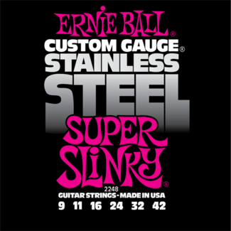 Ernie Ball Jeu De 6 Cordes Electric (6) 2248 Custom Gauge Stainless Steel Super Slinky 9-46 - Elektrische gitaarsnaren - Variation 1