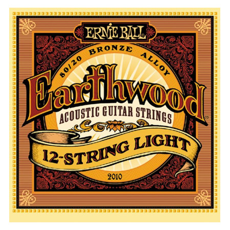 Ernie Ball Jeu De 12 Cordes Folk (12) 2010 Earthwood 80/20 Bronze Light 009-046 - Westerngitaarsnaren - Variation 1