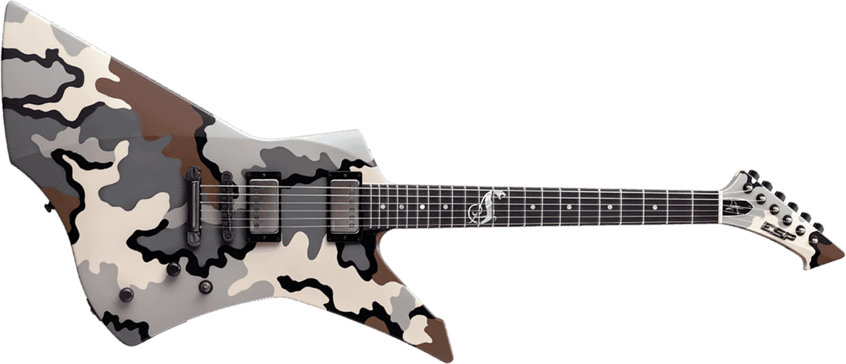 Esp Custom Shop James Hetfield Snakebyte Jap Signature 2h Emg Eb - Camo - Metalen elektrische gitaar - Main picture