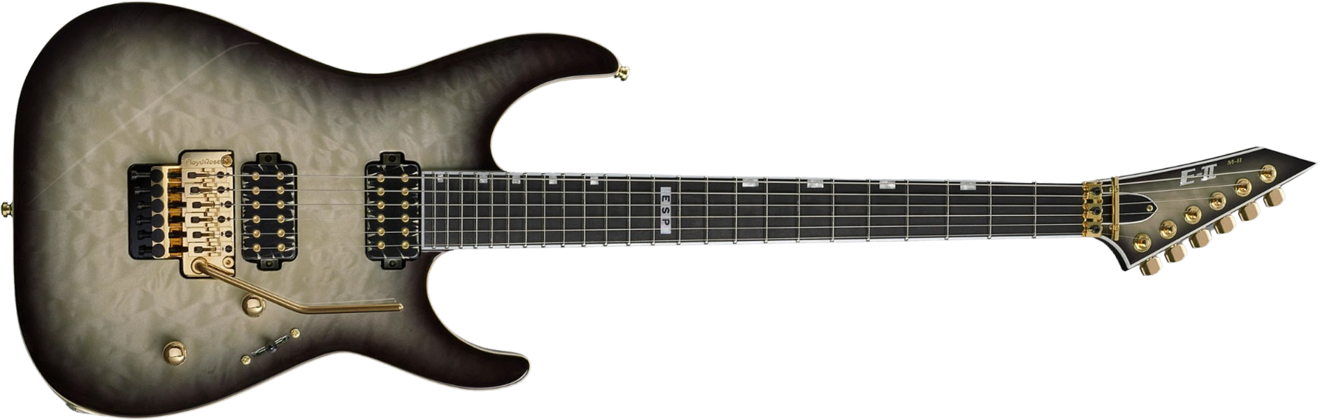 Esp E-ii M-ii Jap 2h Bare Knuckle Fr Eb - Black Natural Burst - Metalen elektrische gitaar - Main picture