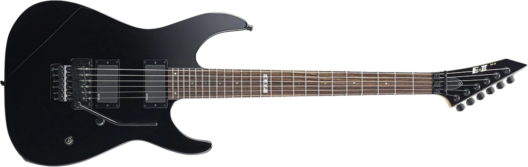 Esp E-ii M-ii Neck Thru Jap 2h Emg Fr Rw - Black - Elektrische gitaar in Str-vorm - Main picture