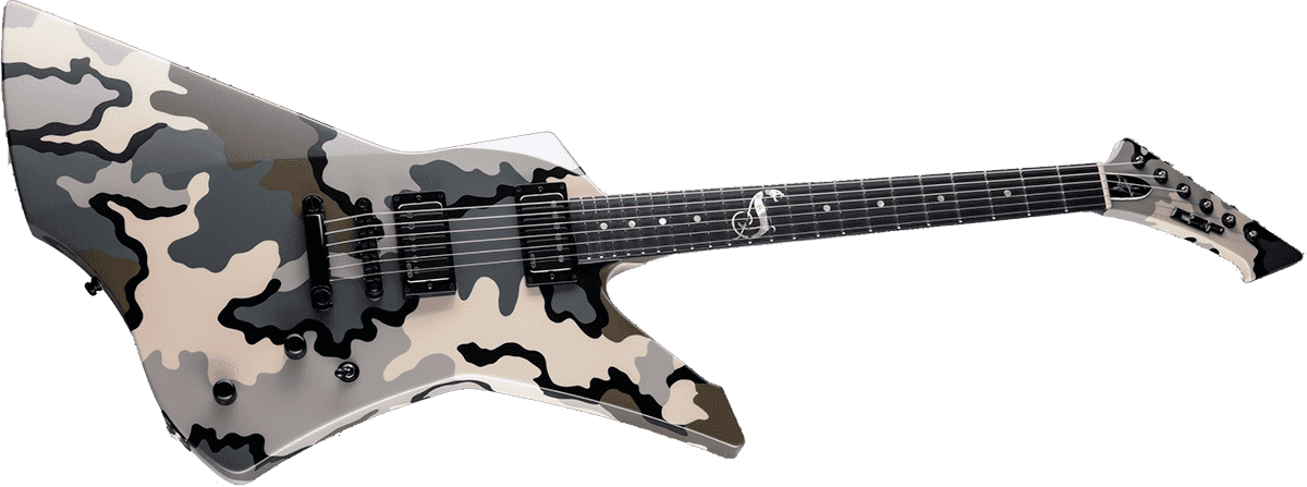 Esp Custom Shop James Hetfield Snakebyte Jap Signature 2h Emg Eb - Camo - Metalen elektrische gitaar - Variation 1