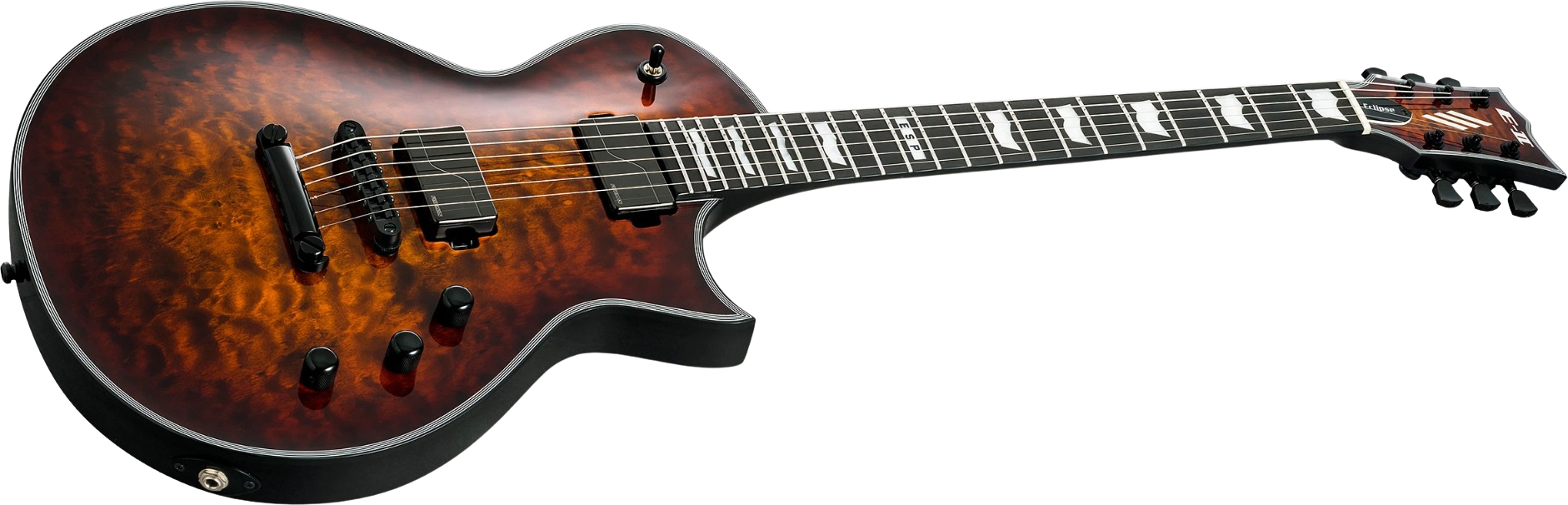 Esp E-ii Eclipse Jap 2h Fishman Fluence Modern Ht Eb - Tiger Eye Sunburst - Enkel gesneden elektrische gitaar - Variation 1