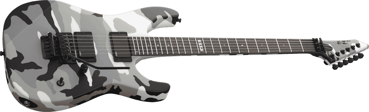 Esp E-ii M-ii Neck Thru Jap 2h Emg Fr Eb - Urban Camo - Elektrische gitaar in Str-vorm - Variation 1