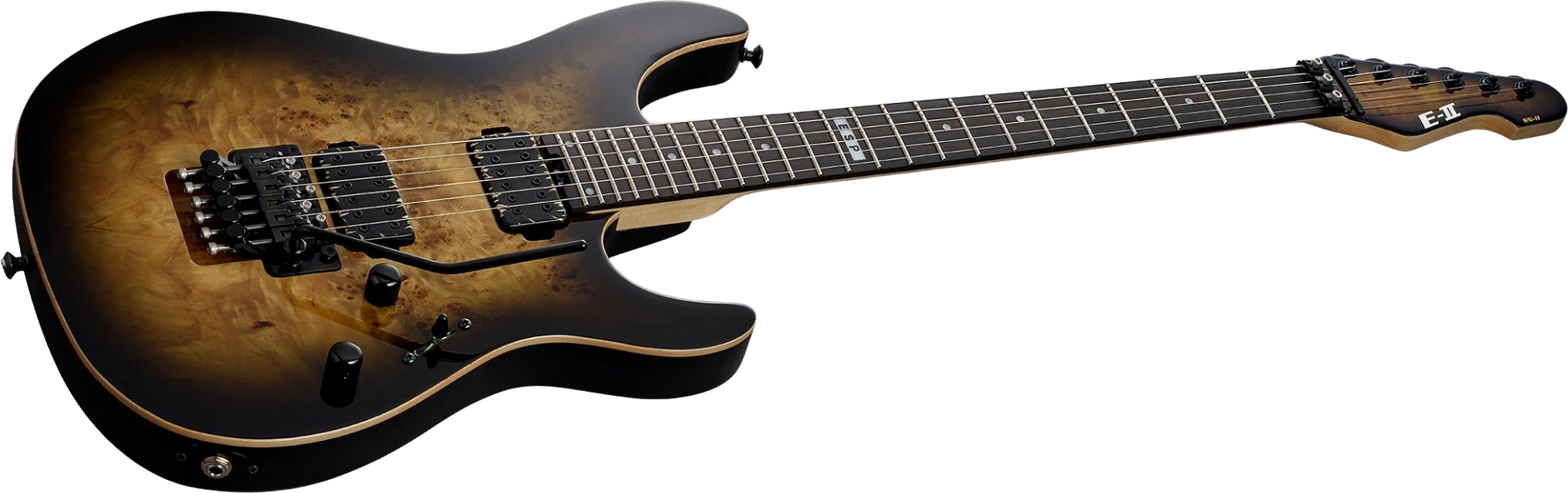 Esp E-ii Sn-ii Jap 2h Bare Knuckle Fr Eb - Nebula Black Burst - Metalen elektrische gitaar - Variation 1