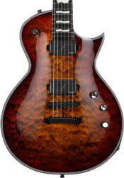 Enkel gesneden elektrische gitaar Esp E-II Eclipse (Japan) - Tiger eye sunburst