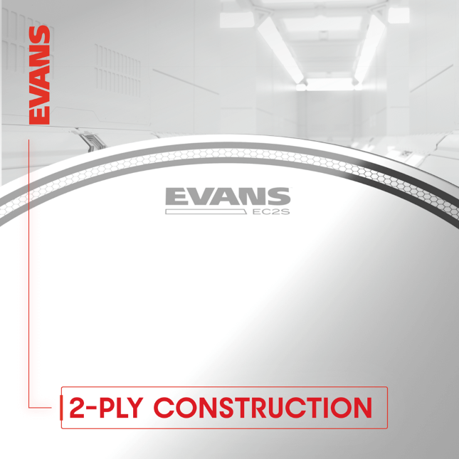 Evans Ec2s Clear Tom Batter - 16 Pouces - Tomvel - Variation 1