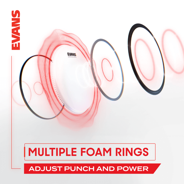 Evans Frappe 16'' Emad Transparente - 16 Pouces - Bassdrumvel - Variation 2