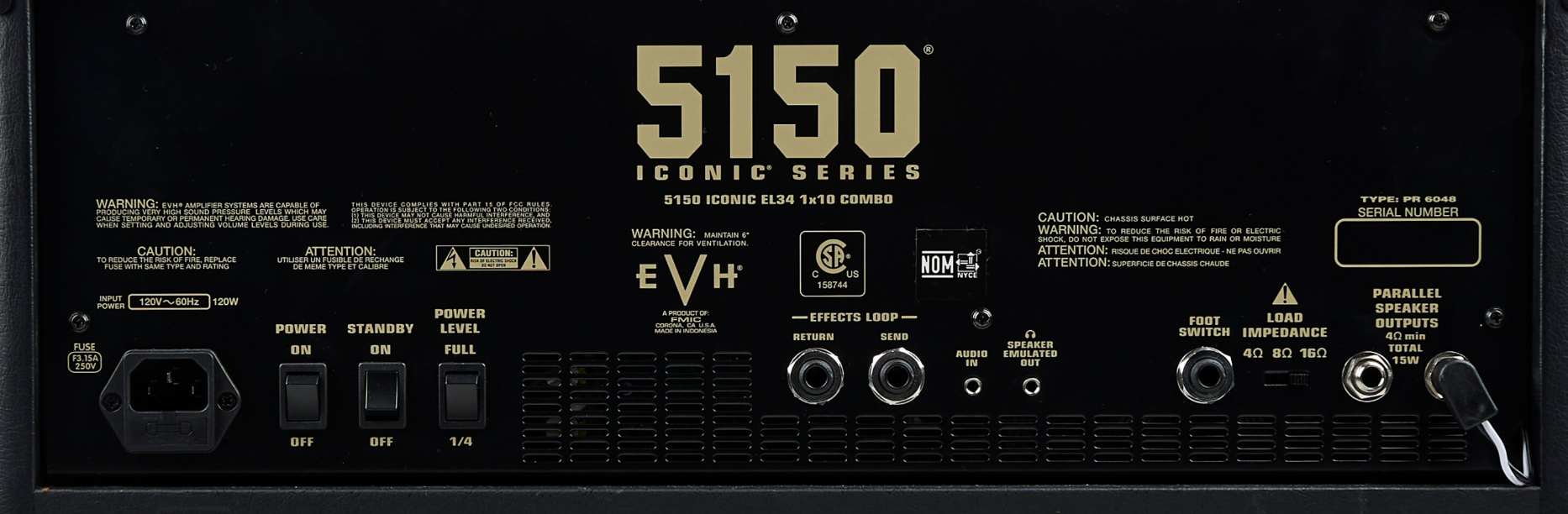 Evh 5150 Iconic El34 15w 1x10 Combo Black - Combo voor elektrische gitaar - Variation 4