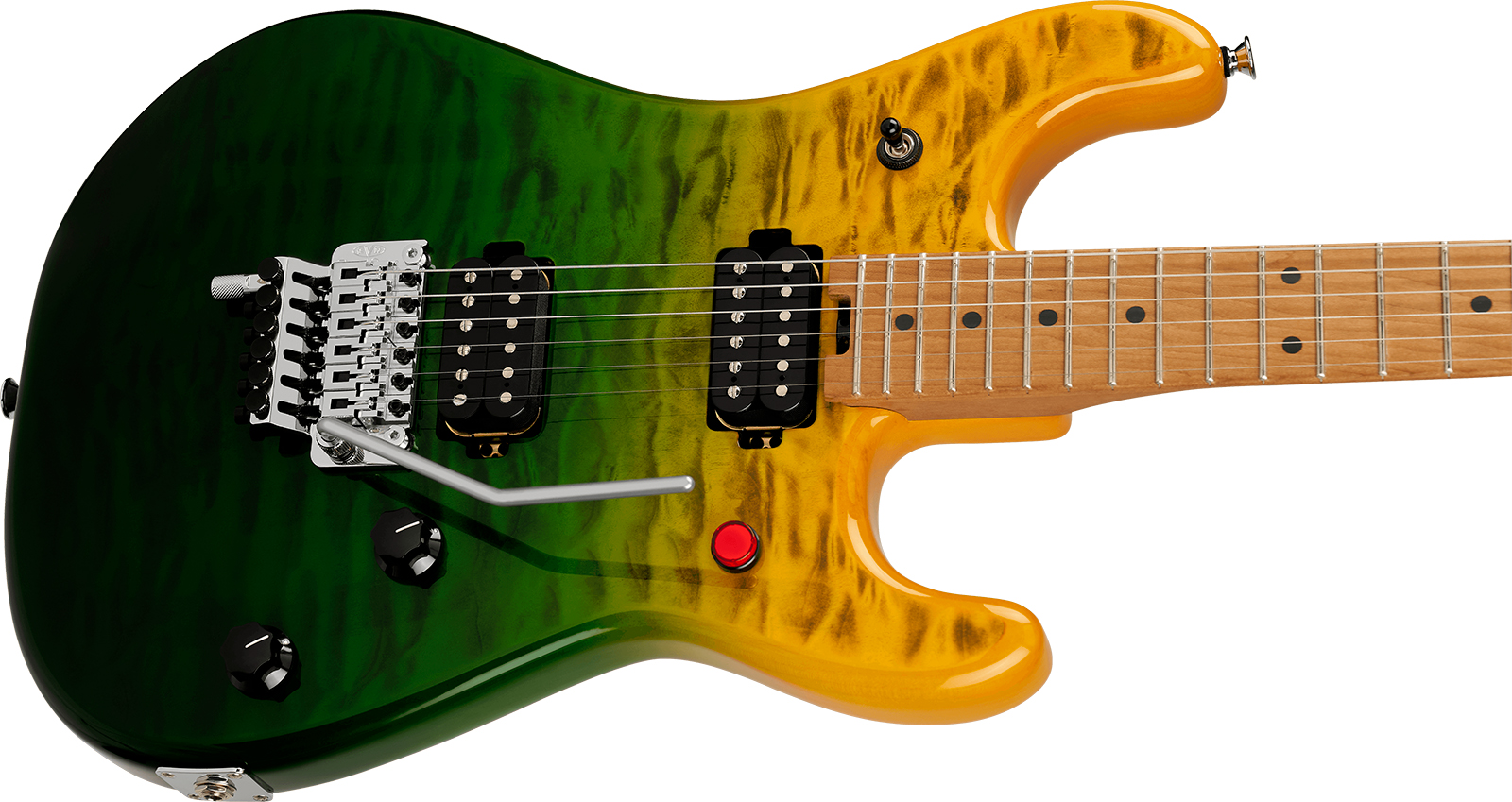 Evh 5150 Series Deluxe Qm Mex 2h Fr Mn - Limeade Zest - Elektrische gitaar in Strat vorm - Variation 2