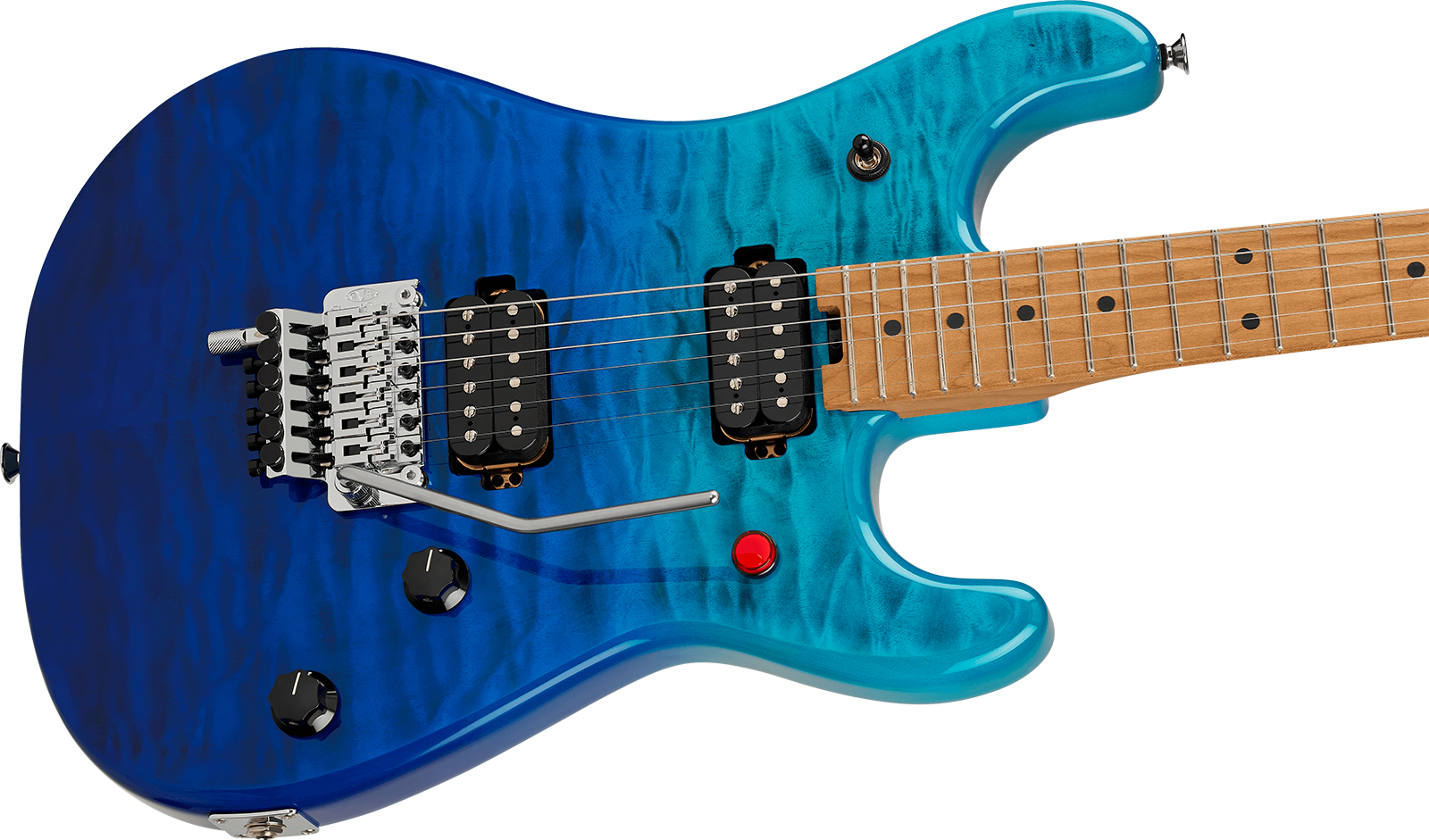 Evh 5150 Series Deluxe Qm Mex 2h Fr Mn - Pacific Drift - Elektrische gitaar in Strat vorm - Variation 2