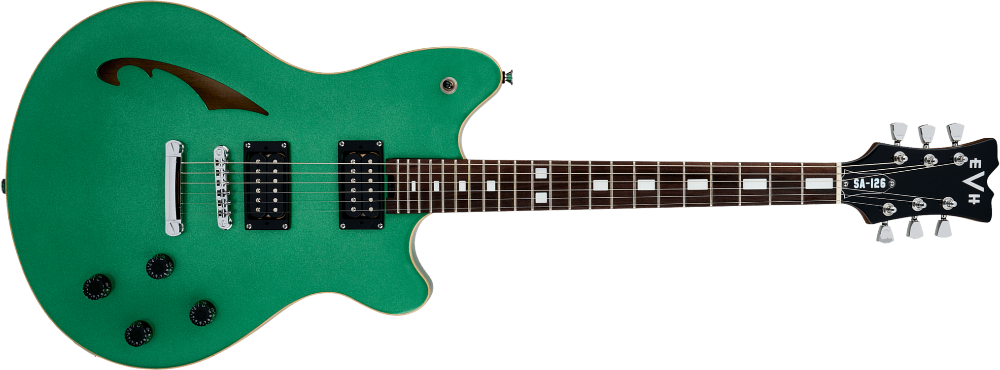 Evh Sa126 Standard 2h Ht Rw - Pelham Green - Semi hollow elektriche gitaar - Main picture