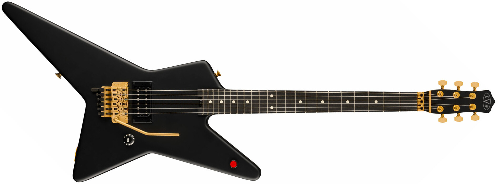 Evh Star Limited Edition 1h Fr Eb - Stealth Black With Gold Hardware - Metalen elektrische gitaar - Main picture