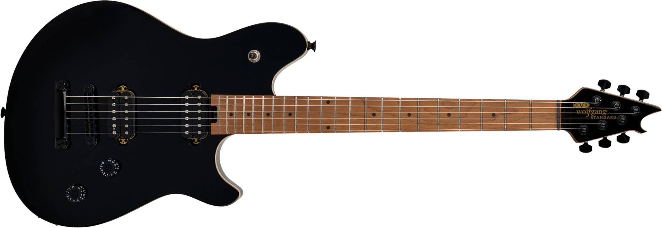 Evh Wolfgang Standard Tom Ind 2h Ht Mn - Gloss Black - Metalen elektrische gitaar - Main picture