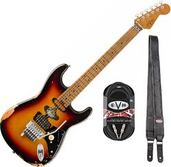 Elektrische gitaar set Evh                            Frankenstein Relic + Premium Cable 20 ft + Premium Leather Strap - vintage sunburst