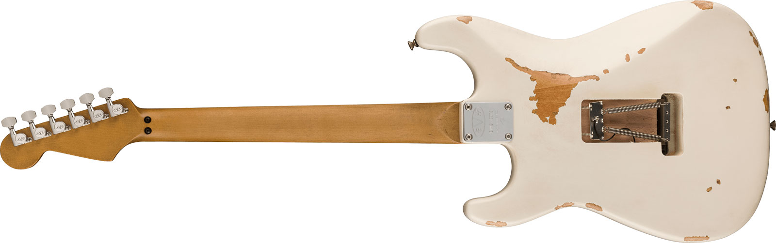 Evh Frankenstein Relic Mex 1h Fr Mn + Premium Cable 42.inc + Premium Strap - White - Elektrische gitaar set - Variation 1