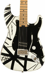 Elektrische gitaar in str-vorm Evh                            Striped Series '78 Eruption - White with black stripes relic
