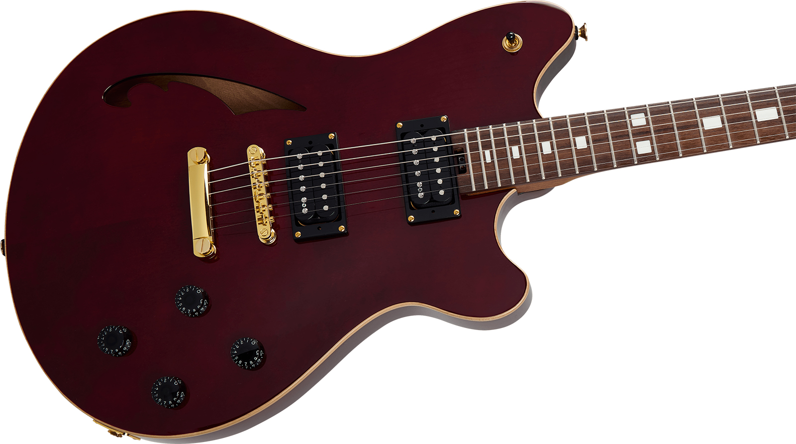 Evh Sa126 Standard 2h Ht Rw - Wine Red - Semi hollow elektriche gitaar - Variation 2