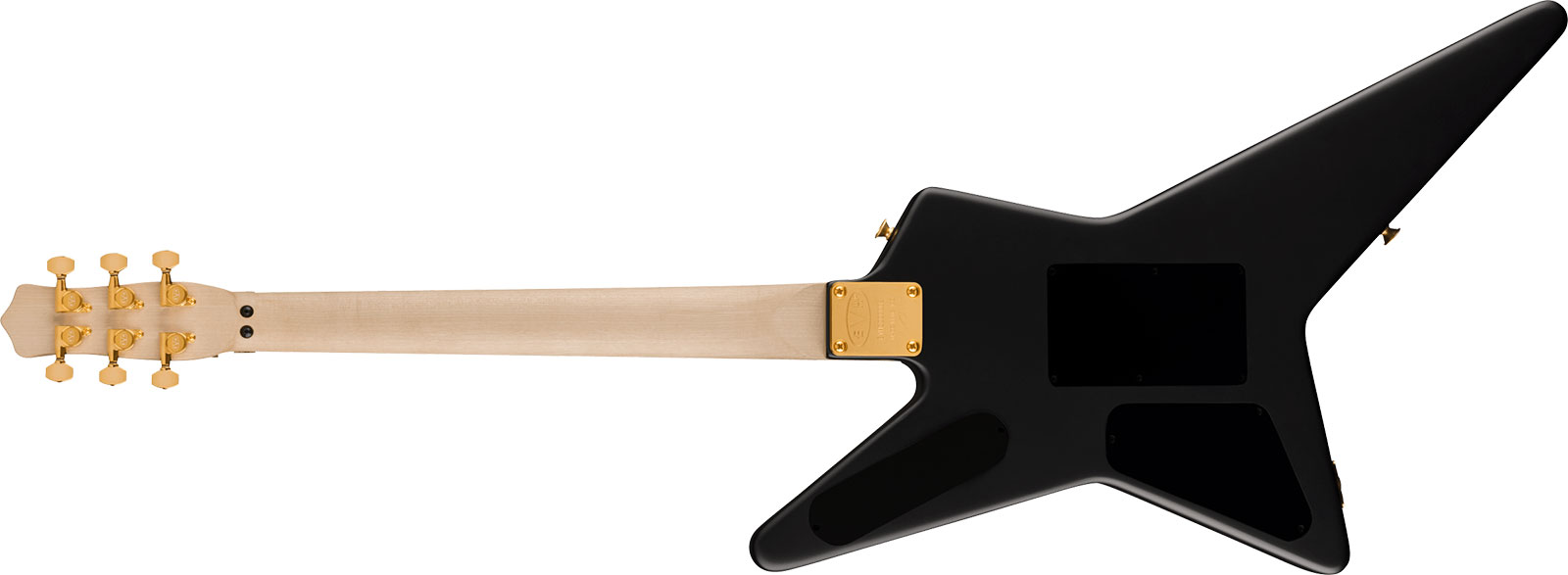 Evh Star Limited Edition 1h Fr Eb - Stealth Black With Gold Hardware - Metalen elektrische gitaar - Variation 1