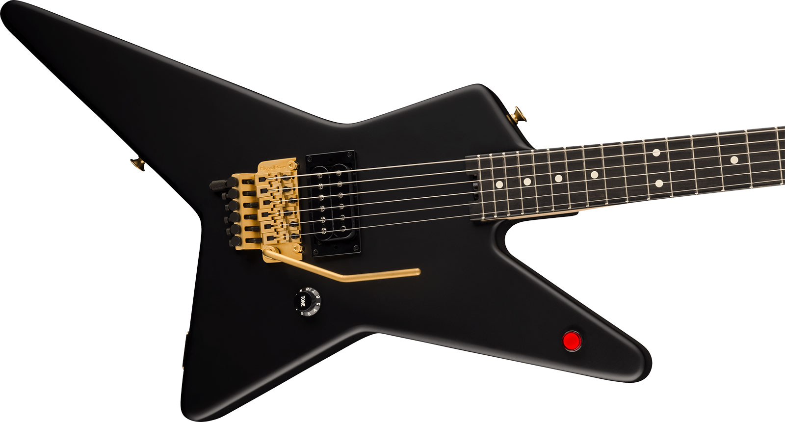 Evh Star Limited Edition 1h Fr Eb - Stealth Black With Gold Hardware - Metalen elektrische gitaar - Variation 2