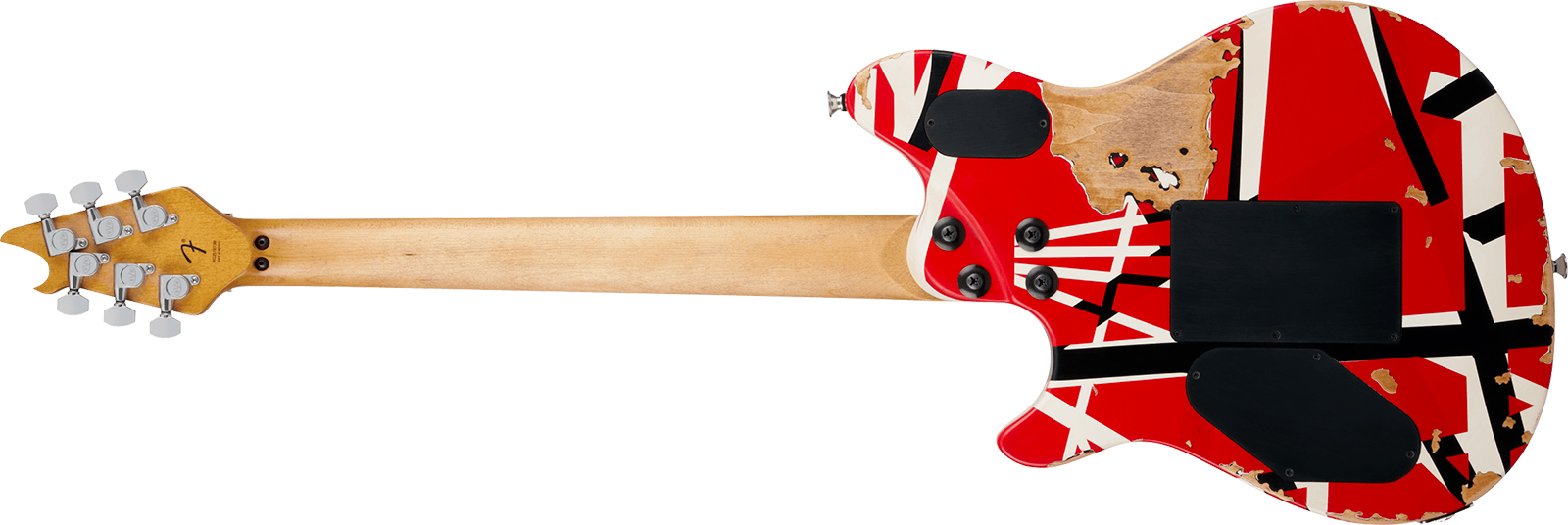 Evh Wolfgang Special Striped Ltd Mex 2h Fr Eb - Aged Red Black & White Stripes - Metal elektrische gitaar - Variation 1