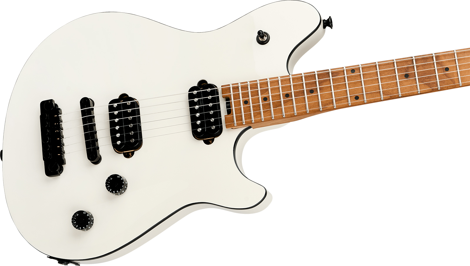 Evh Wolfgang Special Tom Mex 2h Ht Mn - Husk White - Metalen elektrische gitaar - Variation 2