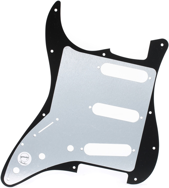 Fender Pickguard 11-hole Modern-style Stratocaster S/s/s 3-ply Black - - Pickguard - Variation 2