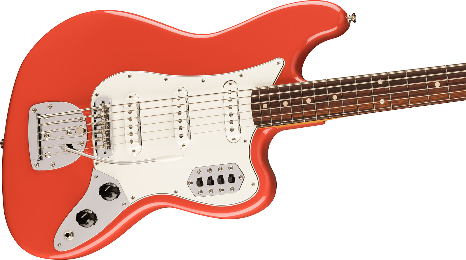 Fender 60s Bass Vi Vintera 2 3s Trem Rw - Fiesta Red - Bariton elektrische gitaar - Variation 2