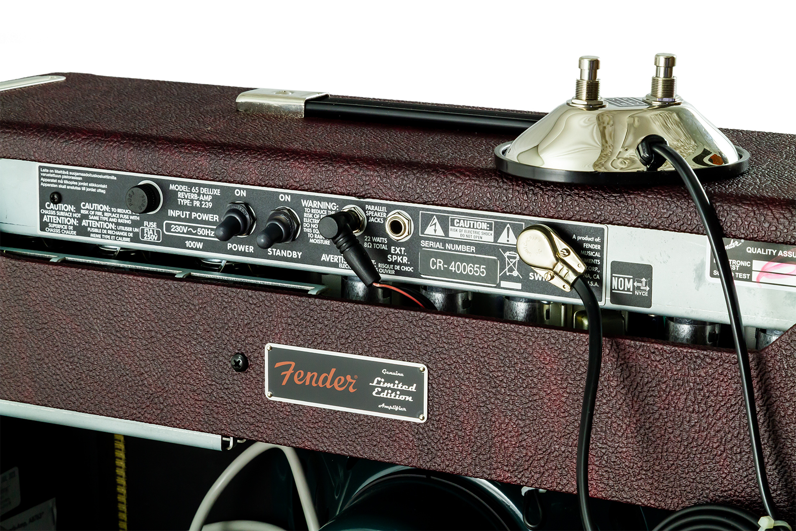 Fender 65 Deluxe Reverb Ltd 22w 1x12 Jensen P12q Bordeaux Blues - Combo voor elektrische gitaar - Variation 2