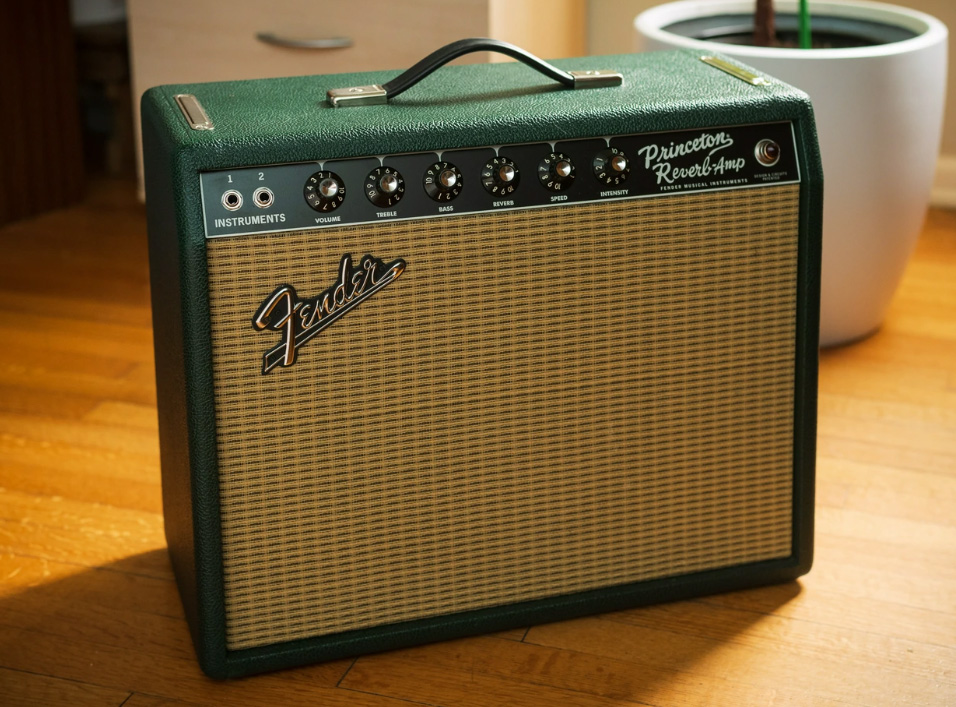 Fender 65 Princeton Reverb Ltd 15w 1x12 British Racing Green - Combo voor elektrische gitaar - Variation 1