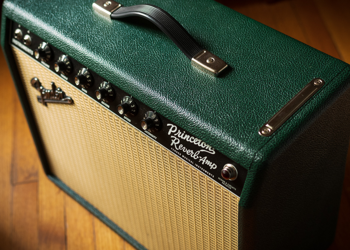 Fender 65 Princeton Reverb Ltd 15w 1x12 British Racing Green - Combo voor elektrische gitaar - Variation 3