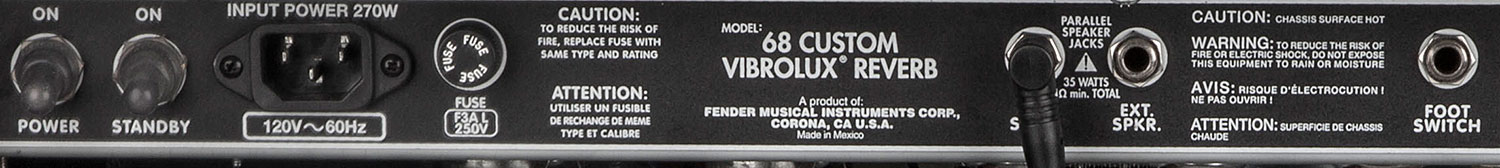 Fender 68 Custom Vibrolux Reverb 35w 2x10 Black - Combo voor elektrische gitaar - Variation 3