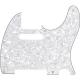 8-Hole Mount Multi-Ply Telecaster Pickguards - White Moto