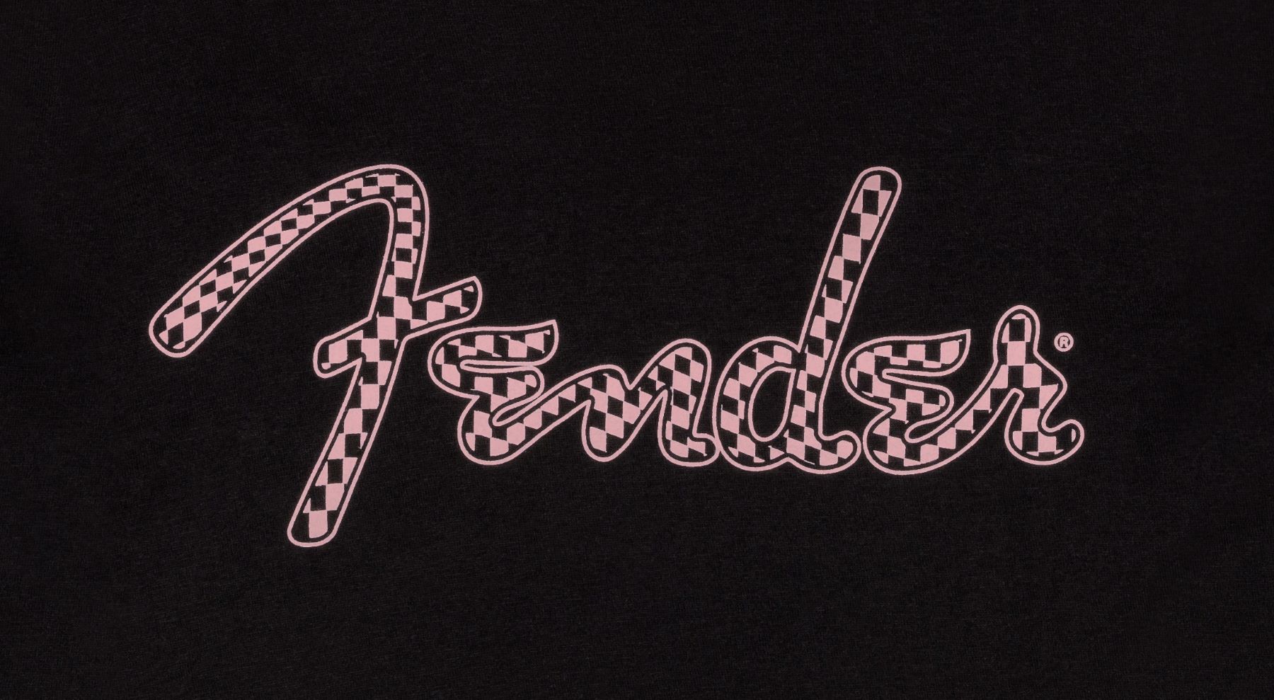 Fender T-shirt À Carreaux OndulÉs Avec Logo Spaghetti, Carreaux Roses - Xl - T-shirt - Variation 1