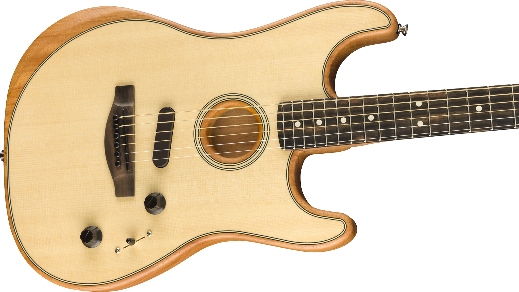 Fender American Acoustasonic Strat Usa Eb - Natural - Elektro-akoestische gitaar - Variation 2