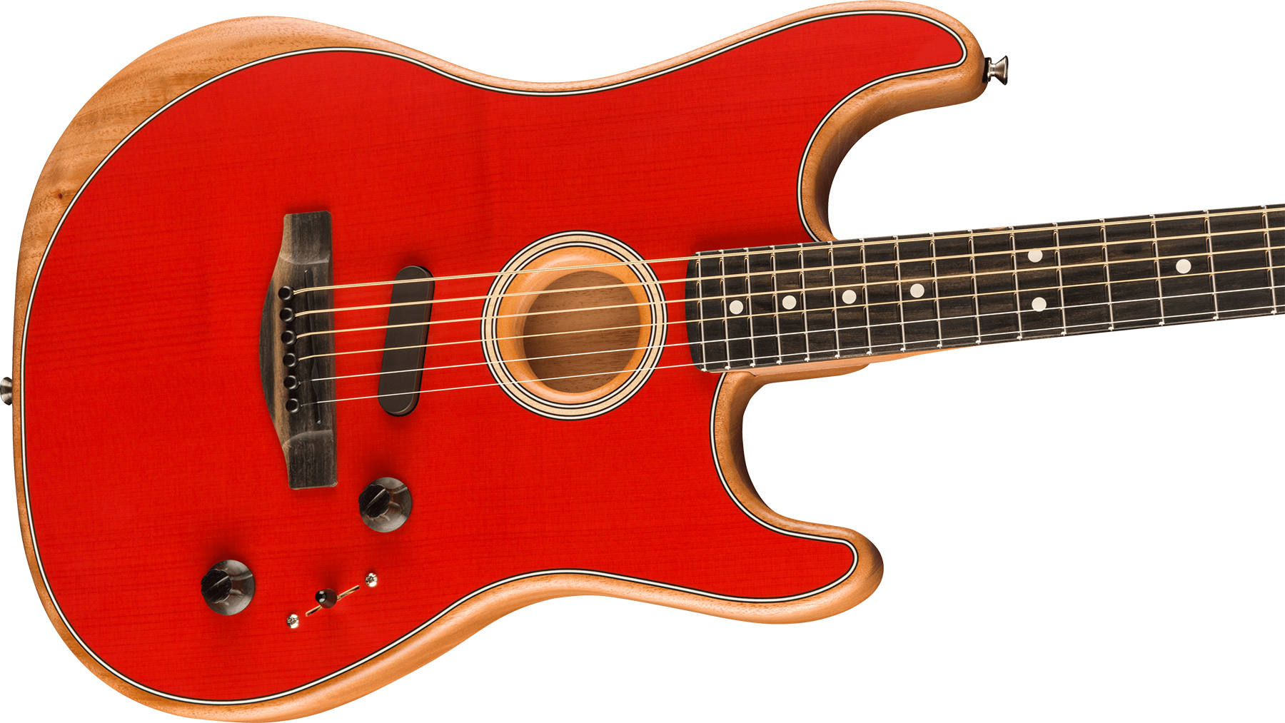 Fender American Acoustasonic Strat Usa Eb - Dakota Red - Elektro-akoestische gitaar - Variation 2
