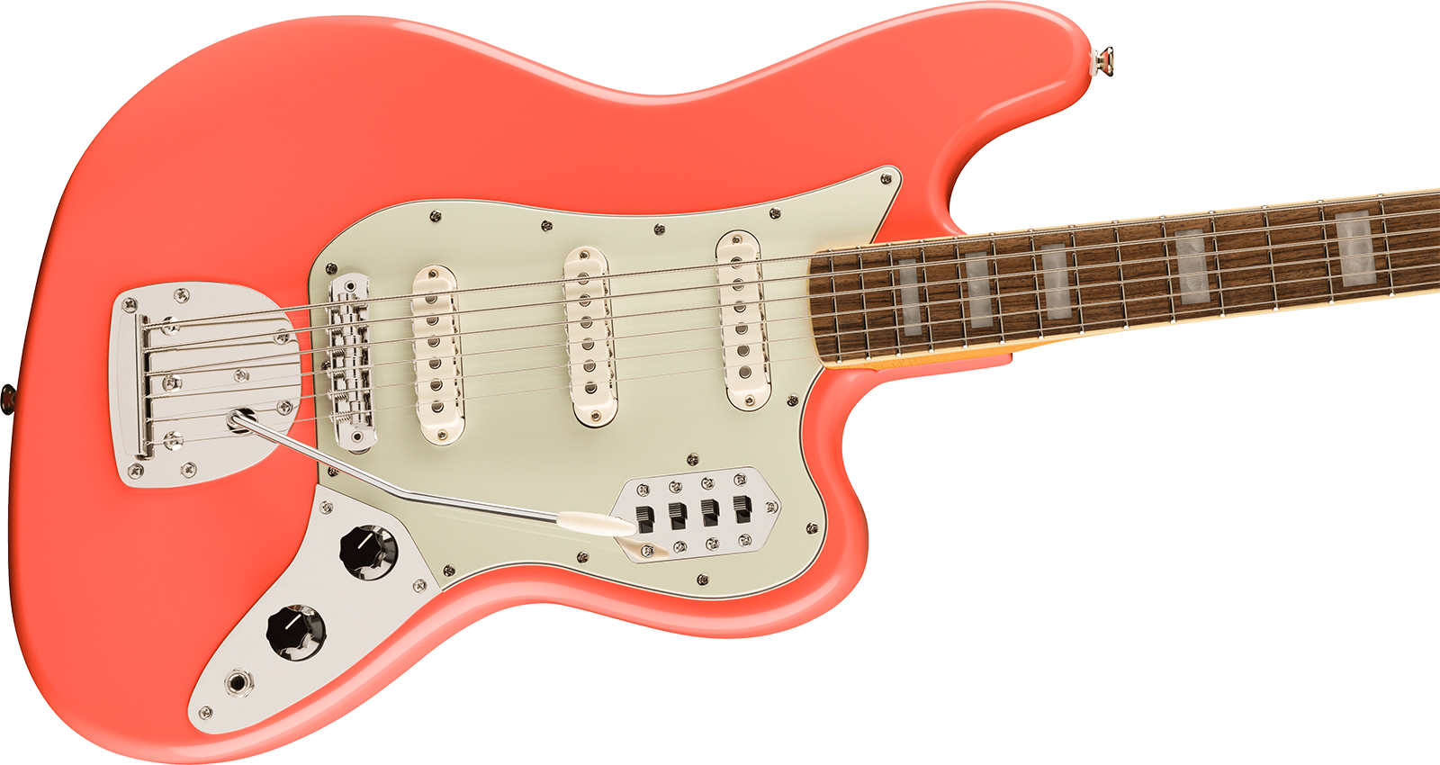 Fender Bass Vi Classic Vibe Fsr Ltd 3s Trem Lau - Tahitian Coral - Solid body elektrische bas - Variation 2